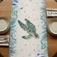 thumbnail image 5 of Table Runners 48 Inches Long Dress Scarves, Sea Turtle Coastal Farmhouse Kitchen/Dining Table Runner, Short Coffee Tablerunners, Summer Nautical Starfish Coral Beige 13x48 Inch, 5 of 9