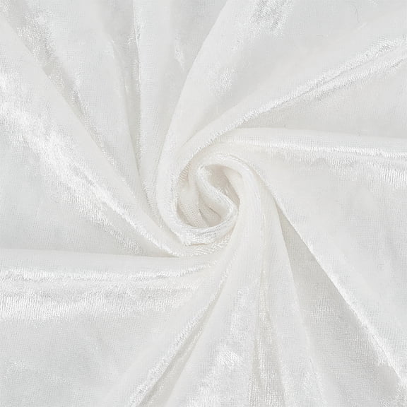 63x39inch White Crushed Velvet Fabric Soft Velvety Fabric Wrinkle Resistant Velvet Upholstery Fabric for Sewing Apparel Upholstery Decoration
