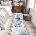 thumbnail image 4 of Runner Rug 2'x6', Country Star Blue Washable Non-Slip Hallway Runner Rugs, Farmhouse Vintage Branches Wooden Bedside Rugs Floor Mats Carpet Runners for Kitchen Bathroom Laundry Room, 4 of 8