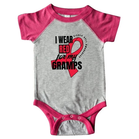 

Inktastic Sickle Cell Awareness I Wear Red For My Gramps Gift Baby Boy or Baby Girl Bodysuit