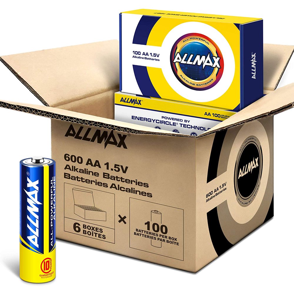 Allmax AA Maximum Power Alkaline Batteries (600 Count Wholesale Pack