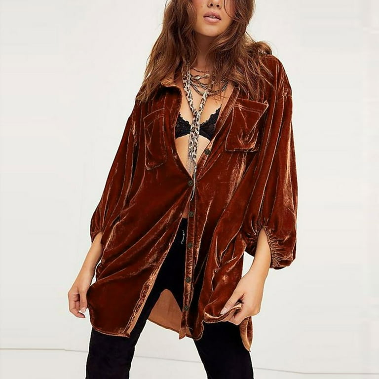 Lapel velvet long sleeve hotsell leather jacket
