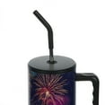 thumbnail image 7 of Bioworld Americana 40 Oz. Vacuum Insulated Stainless Steel Tumbler with Leak-Proof Lid & Handle, Patriotic Fireworks & American Flag Design for 4th of July or Everyday Travel, 7 of 7