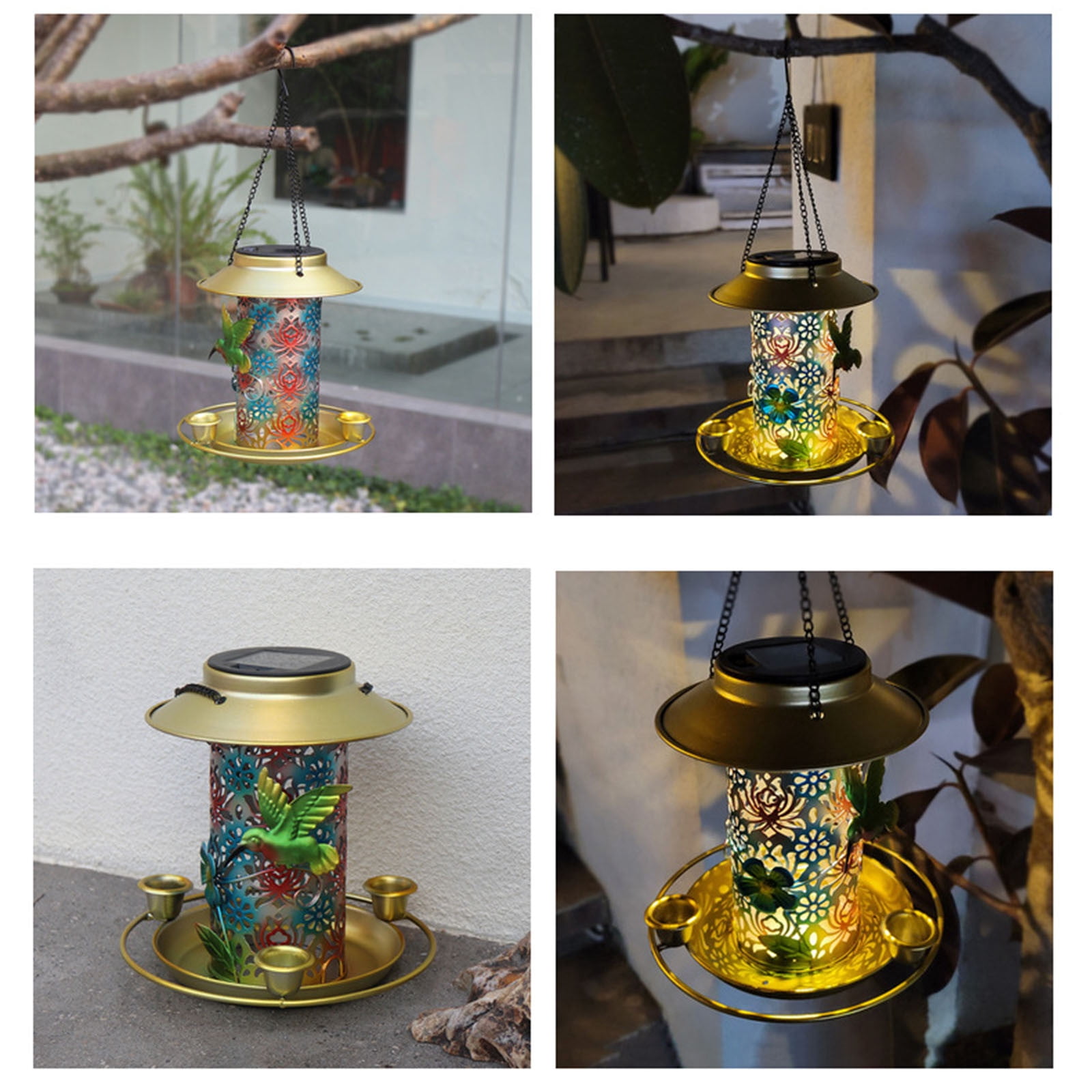 Ywuzuh Hanging Bird Feeders for Outdoors Metal Handle Hanging for Outdoor Garden Tree Yard