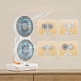 thumbnail image 3 of Ventilador de Escritorio Ventilador USB 2 Cabezales Ventilador de Mesa de Escritorio Personal para Dormitorio Oficina en Casa, 3 of 9
