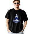 thumbnail image 2 of Camisetas de manga corta con diseño de tiburón y olas marinas para hombre, camisetas de cuello redondo, 2 of 8
