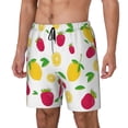 thumbnail image 2 of Balery Strawberry and Lemon Mens Swim Trunks Swim Shorts for Men Quick Dry Inseam Beach Shorts with Compression Liner Pocket-Small, 2 of 9