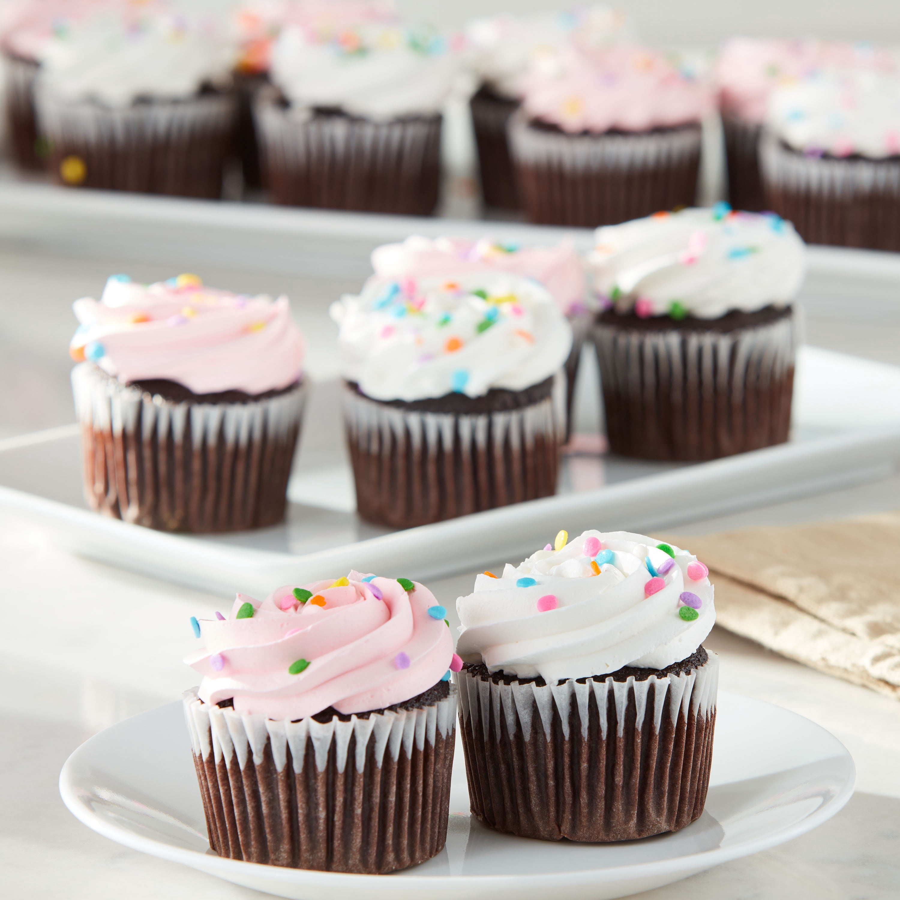 The Bakery at Walmart Chocolate Cupcakes with Whipped Icing, 24 Count