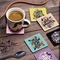 thumbnail image 3 of Inkdotpot Set of 6 Drink Coasters DecorativeNon,SlipCork Base4-inch Square PrintedCoastersEasy Clean- feminist quotes, 3 of 8