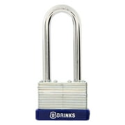 Brinks 44mm Body Laminated Steel Padlock with 2-3/8" Long Shackle