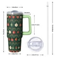 thumbnail image 2 of Christmas Tree 30oz Tumbler with Handle and Straw Lid, Winter Holiday Coffee Cup, Stainless Steel Leak Proof Mug, Gifts for Women Men, 2 of 5