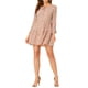 thumbnail image 2 of Vestido de babydoll con capas y cuello atado para mujeres Inspire Chic XL Rosa, 2 of 6