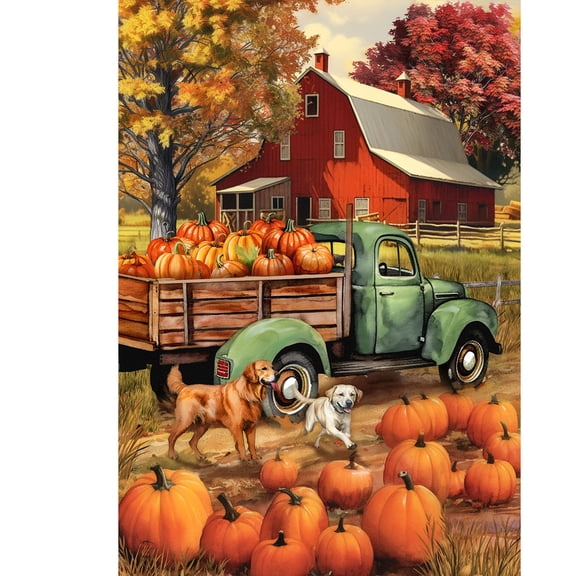 Briarwood Lane Fall House Flag 40x28 For Outdoor Autumn Farm For Fall House Flag