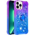 thumbnail image 2 of Phone Case for iPhone 13 Pro Max (Not fit 13 Pro), Shiny Bling Quicksand Effect TPU Bumper Case with Four Corners Anti-Fall Heavy Protection Cover for iPhone 13 Pro Max (6.7) Purple Blue, 2 of 7