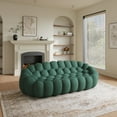thumbnail image 2 of The Magic Home 99" 3-Seater Bubble Curved Couch, Green, 2 of 10