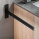 thumbnail image 4 of Calentador de toallas sin perforación Calentador de toallas de acero inoxidable de un solo brazo negro Montado en la pared para baño Calentador de toallas para invitados autoadhesivo cepillado para, 4 of 5