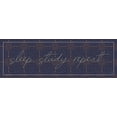 thumbnail image 2 of Yass Naffas Designs 18x9 White Modern Wood Framed Museum Art Print Titled - Sleep-Study-Repeat, 2 of 4