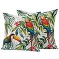 thumbnail image 6 of Tropical Parrots Outdoor Pillow Covers 18x18 Inch Throw Pillow Covers Set of 2 Waterproof Decorative Pillow Cases Summer Watercolor Flower Green Palm Leaves Cushion Covers for Patio Furniture Garden, 6 of 8