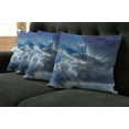 thumbnail image 2 of Ambesonne Landscape Throw Pillow Cover 4 Pack, Sunbeams from Clouds, 16", Grey Blue, 2 of 6