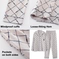 thumbnail image 6 of CHAOJISHE Men's Sleepwear Mens Long Sleeve Pajama Set Sleepwear Comfy Loungewear Lightweight Button Down Nightwear with Pants color GRAY，size：L, 6 of 8