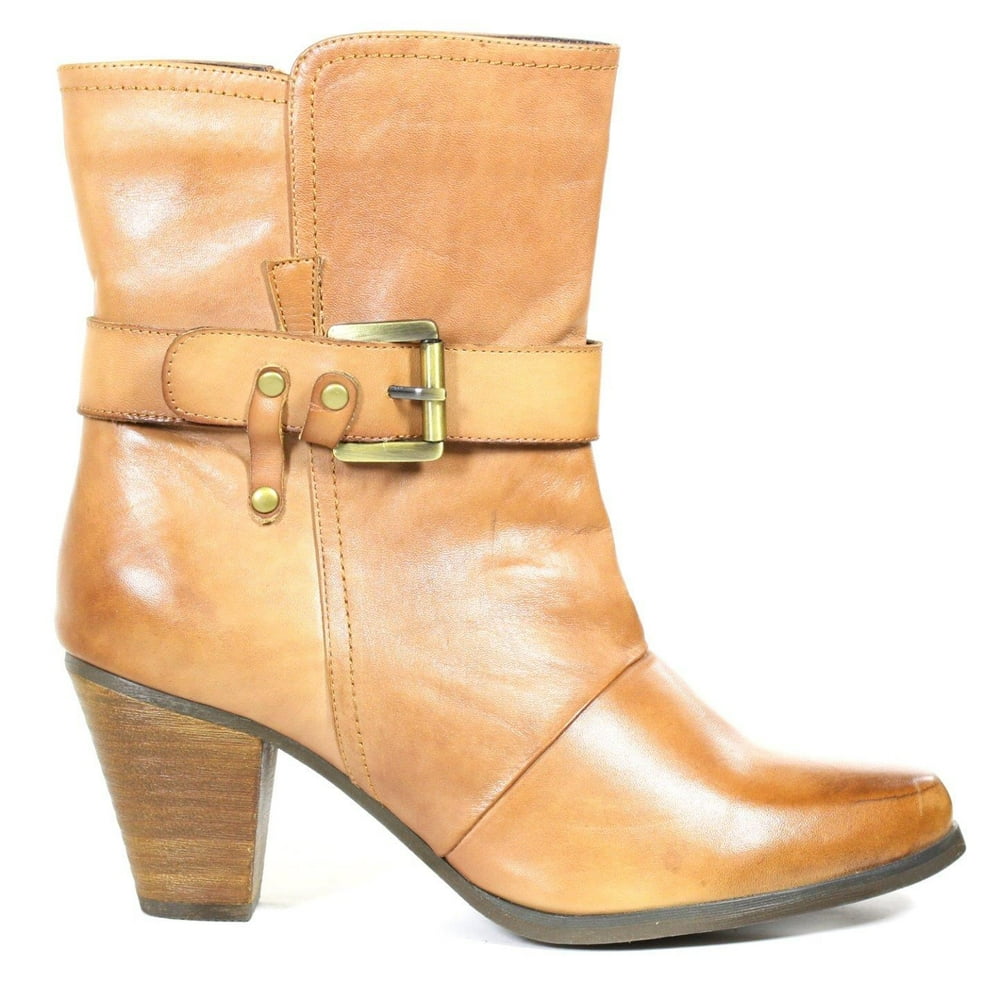 Spring Step - Spring Step Womens Leather Boots Oxana Medium Brown 37 US 7 - Walmart.com