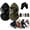 A+d, variant on Double Layer Fleece Hooded Hat, One-Piece Flannel Warm Integrated Mask Hats, 3-in-1 Winter Balaclava Hood, Face Cover Neck Gaiter, Adjustable Drawstring for Men Skiing Cycling Hiking