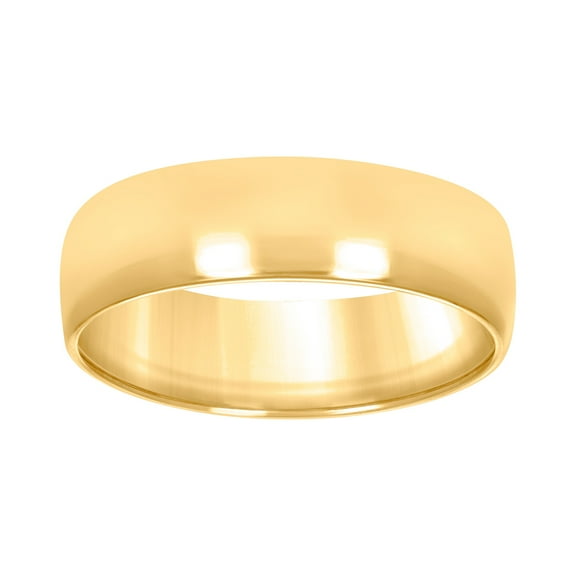 10k Yellow Gold Mens Wedding Band Regular Fit 6mm Size 11 Wedding Band for Men - 4.1 Grams