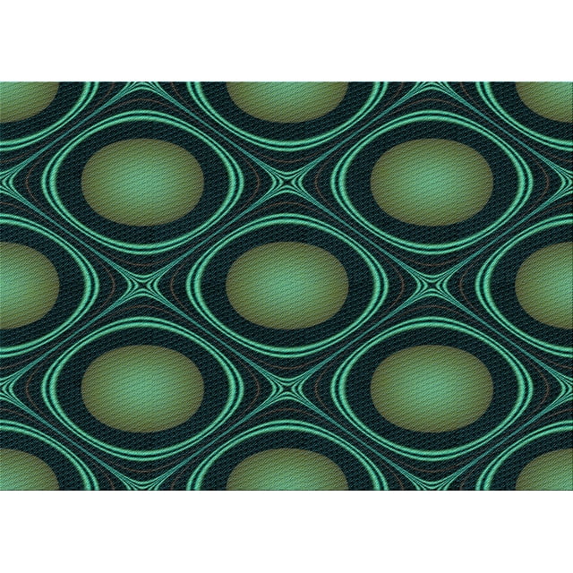 Ahgly Tapis Rectangulaire Lavable en Machine Intérieur Transitionnel Vert Sarcelle Profond, 2 Pieds x 3 Pieds