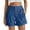 Dark Blue, variant on Wensltd Womens Casual Ruffle Denim Shorts Wide Leg Summer Jean Shorts with Pockets