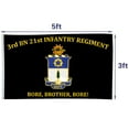 thumbnail image 3 of mokarier 3rd BN 21st Infantry Regiment Flag Bore Brother Bore Flag Banner Outdoor Indoor Decoration Flag 3x5Feet Double Stitched Polyester with Brass Grommets, 3 of 5