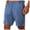 Blue, variant on fartey Men Cotton Linen Shorts 7 Inch Inseam Zipper Button Shorts With Drawstring Pockets Beach Shorts Roomy Comfy Breathable Solid Color Summer Golf Shorts