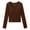 Coffee-02, variant on STETMN Women's Long Sleeve Tops Button Up Crop Slim Fitted T Shirts Fall Casual Basic Blouse