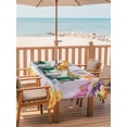 thumbnail image 2 of Outdoor Tablecloth with Umbrella Hole for Patio/Picnic/Party/Camping, Spring Floral Waterproof Table Cloth Rectangle Table Cover Washable, Farmhosue Truck Oil Painting Flowers Pink Ombre (52"x 70"), 2 of 8