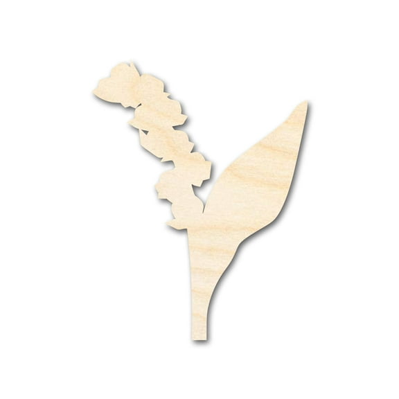 Unfinished Wood Lilly Of The Valley Shape 5" / 1/4"