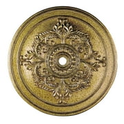Traditional Livex Large La Bella Vintage Gold Leaf Ceiling Medallion 8229-65