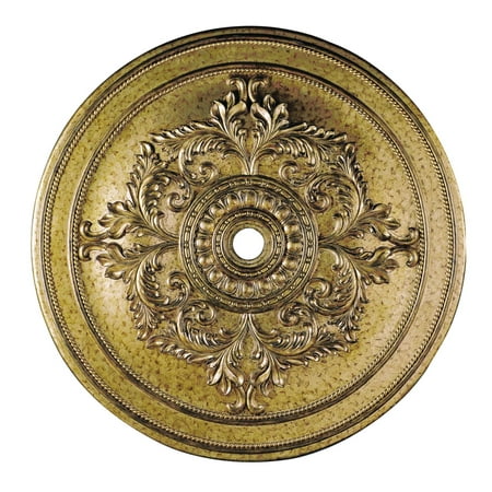 Traditional Livex Large La Bella Vintage Gold Leaf Ceiling Medallion 8229-65