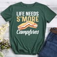 thumbnail image 1 of life needs smore campfires camiseta tee Retro green XL FLhrweasw Para estrenar, 1 of 1