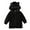 Black, variant on Chenyin Kids Baby Fleece Hooded Jacket for Boys Girls 9 Months-6 Years Plush Zipper Trench Coat Fall Winter Thickened Outerwear Windbreaker Jackets for Toddler