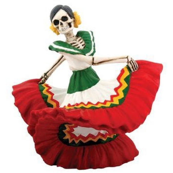 Day of the Dead Dancing Senorita with Red Skirt-7813
