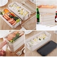 thumbnail image 4 of Kidsjoy Beige Stackable Bento Lunch Box, 3-Compartment Wheat Straw Container with Cutlery for Kids, 1-Pack | Food Storage & on-the-Go Container, 4 of 4