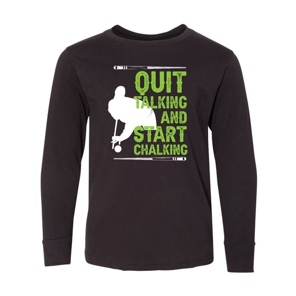 Inktastic Pool Player Gift Billiards Quote Long Sleeve Youth T-Shirt