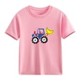 thumbnail image 4 of Spazoro Girls T-Shirts Tee, 100%Cotton Cute Print Crew Neck Short Sleeve Casual Tops for Kids Pink Size 2, 4 of 6