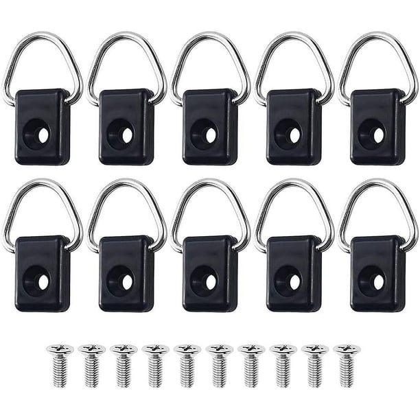 Anillo D para Kayak de 10 uds, hebilla de seguridad para Kayak, aparejo para barcos, hebilla de amarre de seguridad con anillo en D, accesorios de montaje de cubierta con tornillos M6