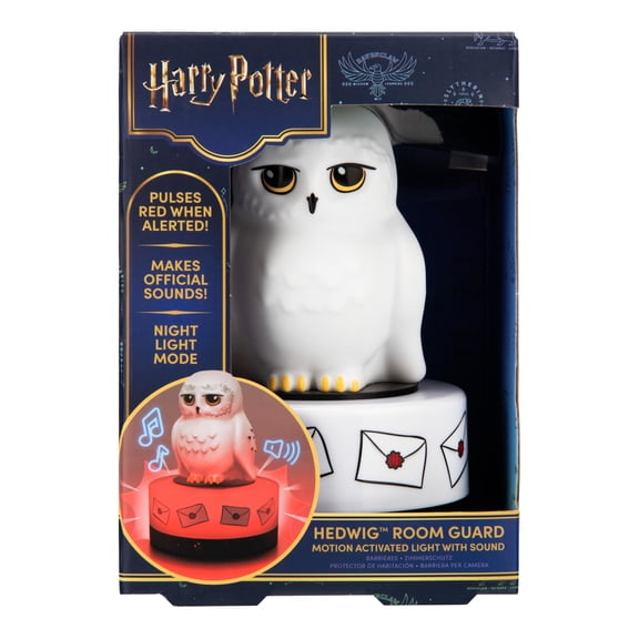 Paladone Hedwig Motion Sensor Room Guard and Night Light, Officially Licensed Harry Potter LED Lamp and Security Alarm for Kids Bedrooms, Teenagers, Home, Gift for Potterheads