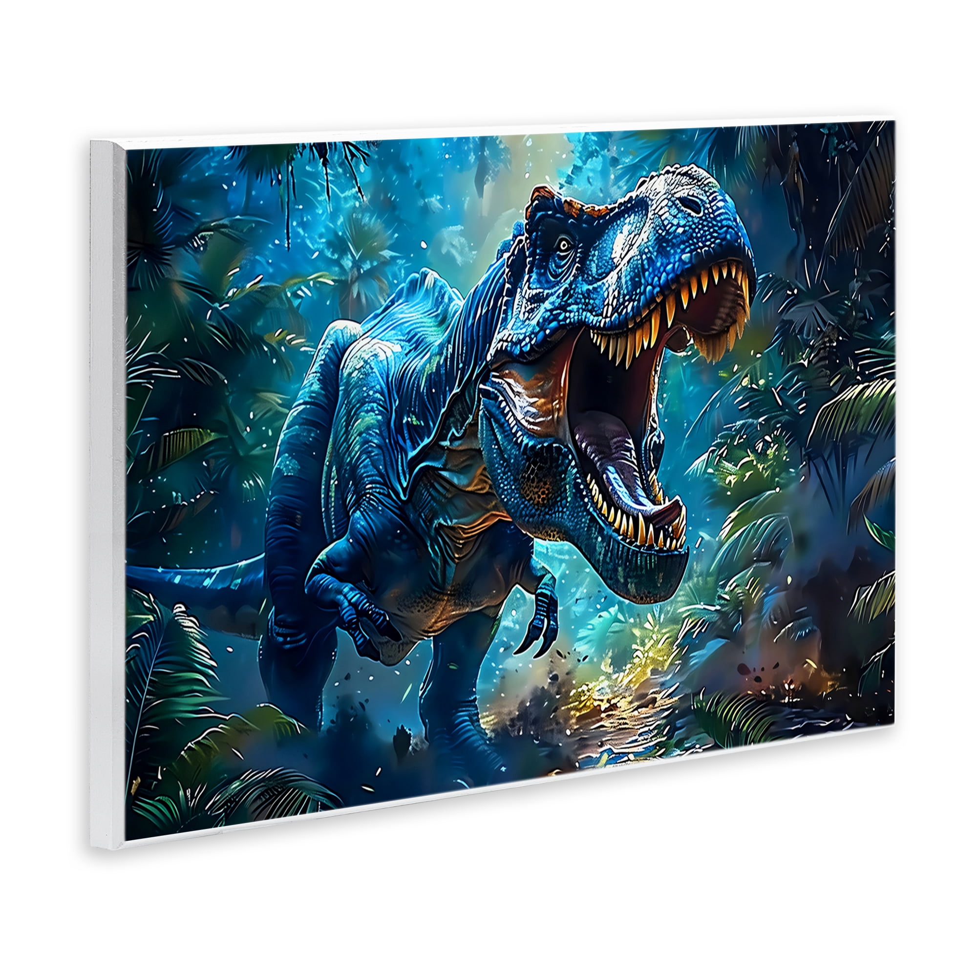 Stupell Industries Blue Toned Dinosaur Roar Wall Plaque Art, design by Creative Studio