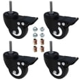 thumbnail image 1 of AAGUT Lot de 4 Roulettes Pivotantes de 2 Pouces avec Verrou de Frein M8x25mm Roulettes en Caoutchouc PU Robustes, Écrous Inclus, 1 of 1