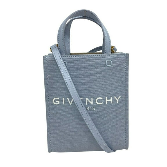Pre-Owned GIVENCHY G Tote Vertical Ki BMA0223 Bag Shoulder Laptop Blue Women's (Good)