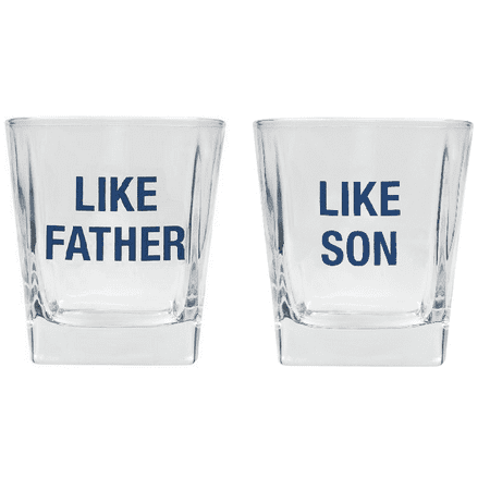 About Face Designs About Man Stuff Father, Like Son Rocks Glass (Set of 2), 4