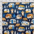 thumbnail image 4 of oneOone Cotton Silk Navy Blue Fabric Camping Hike Point Sewing Fabric By The Yard Printed Diy Clothing Sewing Supplies 42 Inch Wide, 4 of 6