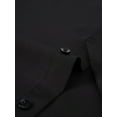 thumbnail image 3 of Demotime Mens Dress Shirts Short Sleeve Solid Formal Business Shirts Black 2XL, 3 of 8